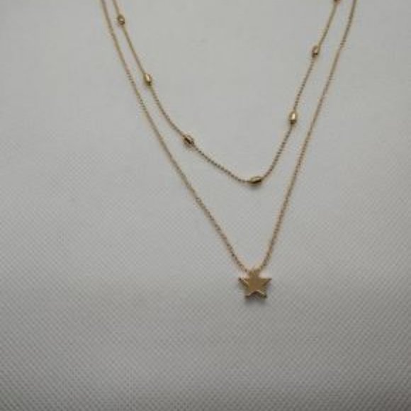 Layered Star Choker Necklace (Gold) - Picture 3 of 3